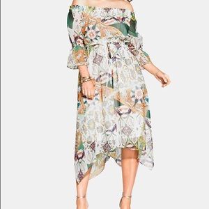 NWOT City Chic Off the Shoulder Midi Dress
